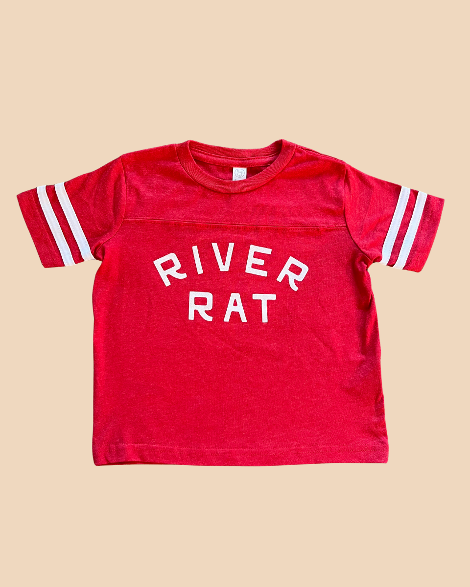 Kids Red River Rat Football Tee