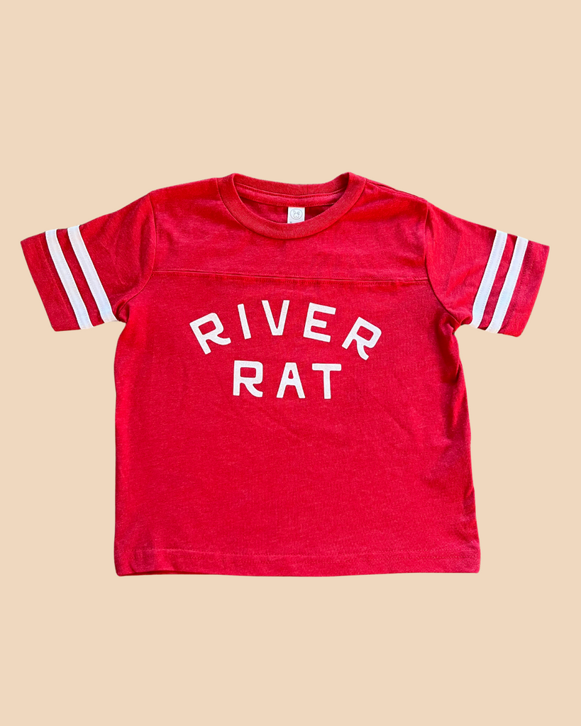 Kids Red River Rat Football Tee