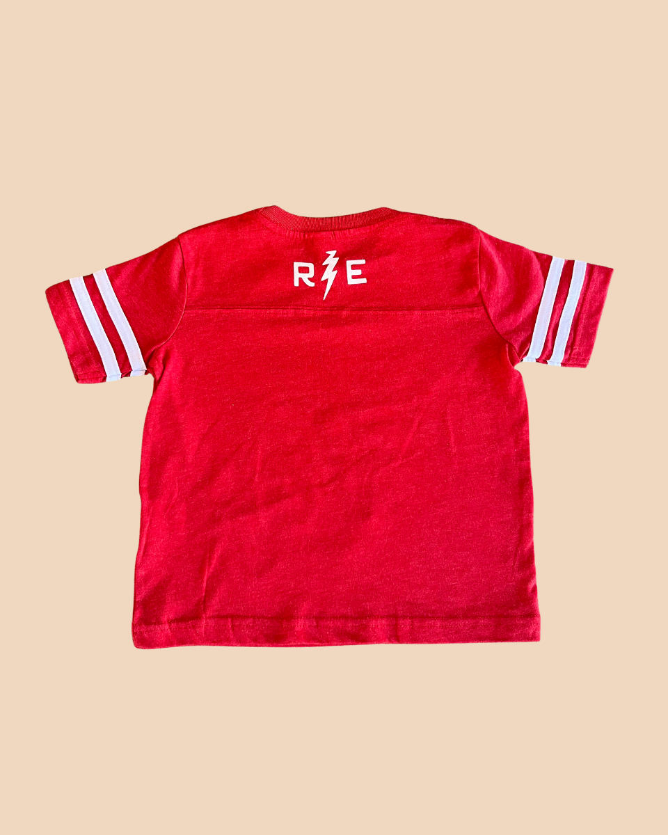 Kids Red River Rat Football Tee