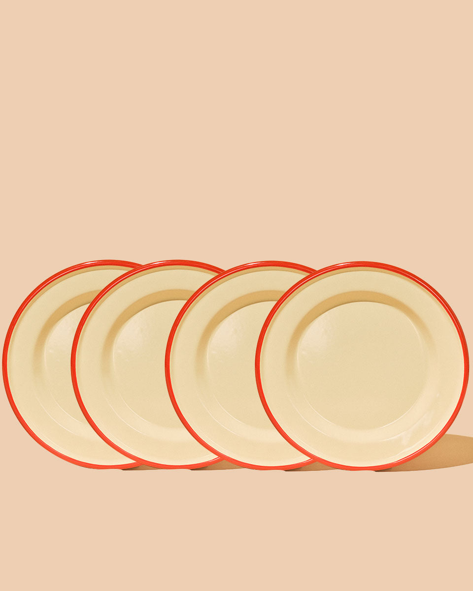 ENAMELWARE PLATE SET